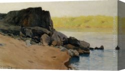 Wilhelm Canvas Paintings - Am Kisigo by Wilhelm Kuhnert