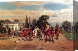 The Arrival Canvas Paintings - The Arrival by Wilhelm Velten