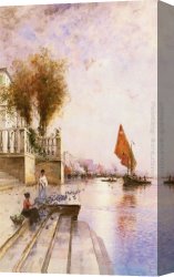 Wilhelm Canvas Paintings - A Venetian Canal by Wilhelm von Gegerfelt