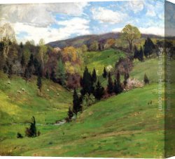 Metcalf Canvas Paintings - Flying Shadows by Willard Leroy Metcalf
