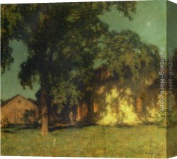 Metcalf Canvas Paintings - Summer Night (No. 2) by Willard Leroy Metcalf