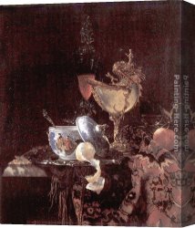 The Stirrup Cup Canvas Paintings - Still Life with Nautilus Cup by Willem Kalf