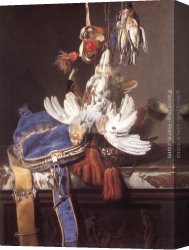 A Hunting Morn Canvas Paintings - Hunting Still-Life by Willem van Aelst
