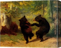 Dancing in The Wind Canvas Paintings - Dancing Bears by William Beard