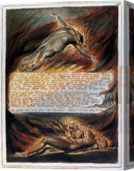 Robert Williams Canvas Paintings - The Descent of Christ by William Blake
