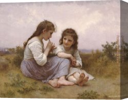 A Summer Idyll Canvas Paintings - A Childhood Idyll by William Bouguereau