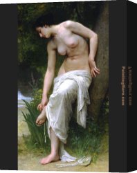 The Harem Bath Canvas Paintings - After the Bath by William Bouguereau