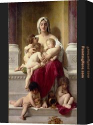 William Bouguereau Canvas Paintings - Charity by William Bouguereau