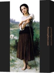 A Bar at The Folies-bergere Canvas Paintings - Jeune Bergere Debout by William Bouguereau