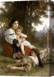 William Bouguereau Canvas Paintings - Rest by William Bouguereau