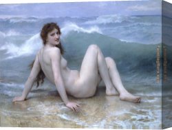 William Huggins Canvas Paintings - The Wave by William Bouguereau