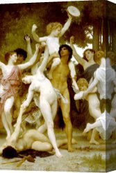 Bacchus And Ariadne Canvas Paintings - The Youth of Bacchus detail1 by William Bouguereau
