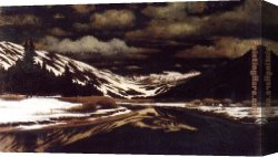 Early Winter in The Sierra Nevada Canvas Paintings - Early Winter in the Sierra Nevada by William Bradford