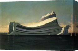 Icebergs Canvas Paintings - Iceberg by William Bradford