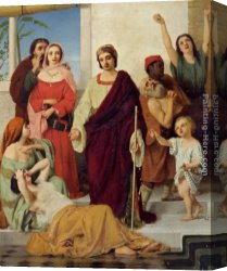 Job Canvas Paintings - The Prosperous Days of Job by William Charles Thomas Dobson