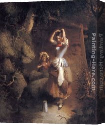 Milkmaid Canvas Paintings - The Milkmaid by William Edward Millner