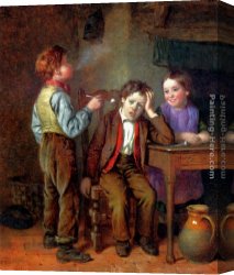 Fantomas Pipe And Newspaper Canvas Paintings - The First Pipe by William Hemsley