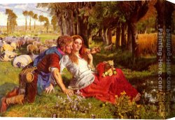 Shepherd Canvas Paintings - The Hireling Shepherd by William Holman Hunt