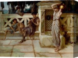 Flute Canvas Paintings - The Flute Player the gentle music of a by-gone age by William Holmes Sullivan