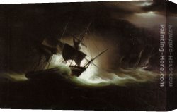 The Cart Or Return From Haymaking Canvas Paintings - The Royal George on her Return from Ireland by William Huggins