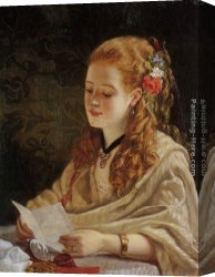 Letter Canvas Paintings - The Letter by William Maw Egley