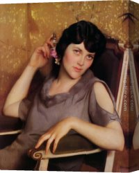 Pretty Canvas Paintings - Pretty Girl by William McGregor Paxton
