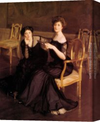 Sisters Canvas Paintings - The Sisters by William McGregor Paxton