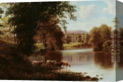 Abbey Canvas Paintings - Bolton Abbey by William Mellor