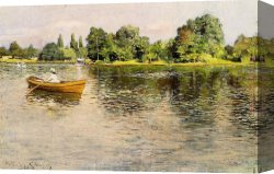William Merritt Chase Canvas Paintings - Chase Summertime by William Merritt Chase