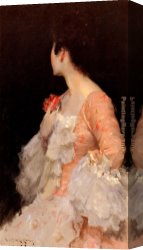 Lady Canvas Paintings - Portrait of a Lady by William Merritt Chase