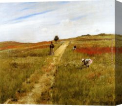 William Merritt Chase Canvas Paintings - Shinnecock Hills, Autumn by William Merritt Chase