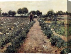 William Merritt Chase Canvas Paintings - The Potato Patch by William Merritt Chase