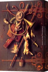 The Moose Hunt Canvas Paintings - After the Hunt by William Michael Harnett