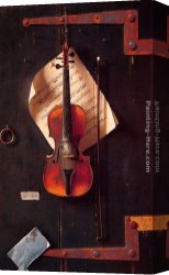 The Violin Canvas Paintings - The Old Violin by William Michael Harnett