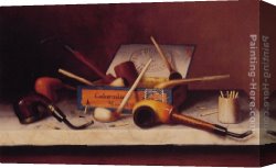 Club Canvas Paintings - The Social Club by William Michael Harnett