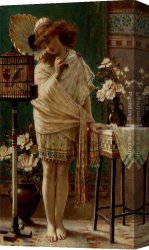 The Bird Seller Canvas Paintings - Love birds by William Stephen Coleman