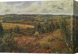 Trost Canvas Paintings - Long Pond, Foot of Red Hill by William Trost Richards