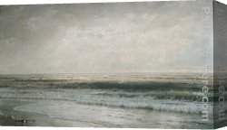 Trost Canvas Paintings - New Jersey Beach by William Trost Richards
