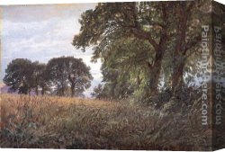 Isle Canvas Paintings - Tennysons Farm, Farmington, Isle of Wight by William Trost Richards