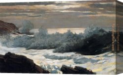 Early Winter in The Sierra Nevada Canvas Paintings - Early Morning After a Storm at Sea by Winslow Homer