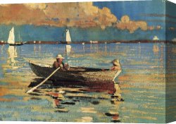 Harbor, Canvas Paintings - Gloucester Harbor by Winslow Homer