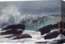 Rocky Coast Canvas Paintings - Maine Coast by Winslow Homer