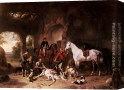 The Moose Hunt Canvas Paintings - The Return from the Hunt by Wouter Verschuur