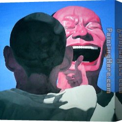 Salisbury Close Canvas Paintings - Close Quarters by Yue Minjun