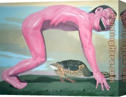 Perseus Frees Andromeda Canvas Paintings - Free and At Leisure-3 by Yue Minjun