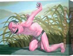 Perseus Frees Andromeda Canvas Paintings - Free and At Leisure-4 by Yue Minjun