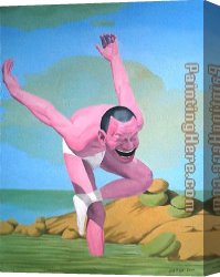 Perseus Frees Andromeda Canvas Paintings - Free and At Leisure-5 by Yue Minjun