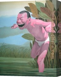 Perseus Frees Andromeda Canvas Paintings - Free and At Leisure-6 by Yue Minjun