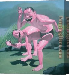 Perseus Frees Andromeda Canvas Paintings - Free and At Leisure-9 by Yue Minjun