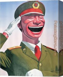 Salute Canvas Paintings - Salute by Yue Minjun